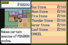 pokemon light platinum evolution stones